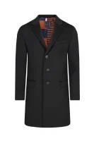 wełniany kabát chestfield Tommy Tailored 	čierna	