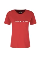 tričko boxy clean logo | regular fit Tommy Jeans 	červená	