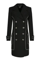 kabát | s prímesou vlny Elisabetta Franchi 	čierna	