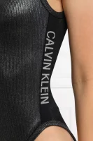 Plavky Calvin Klein Swimwear striebristá