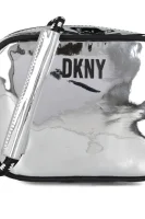 Kabelka na rameno DKNY Kids striebristá