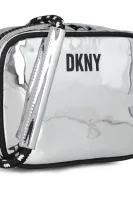Kabelka na rameno DKNY Kids striebristá