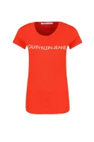 tričko institutional logo | regular fit CALVIN KLEIN JEANS 	oranžová	