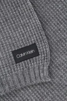šál waffle | s prímesou vlny Calvin Klein 	sivá	