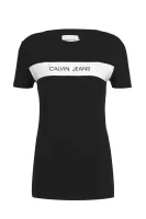 tričko vinyl logo | regular fit CALVIN KLEIN JEANS 	čierna	
