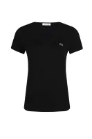 tričko | slim fit Lacoste 	čierna	