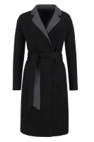 kabát | s prímesou vlny Armani Exchange 	čierna	