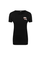 tričko ikonik emoji Karl Lagerfeld 	čierna	