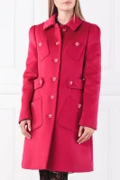 vlnený kabát long Boutique Moschino 	ružová	
