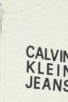 mikina logo | regular fit CALVIN KLEIN JEANS 	krémová	