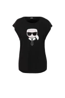 tričko karl ikonik sunglasses Karl Lagerfeld 	čierna	