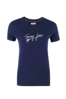 tričko tjw feminine script | regular fit Tommy Jeans 	tmavomodrá	