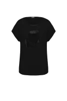 tričko rhinestone head Karl Lagerfeld 	čierna	