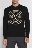 Vlnený sveter | Slim Fit Versace Jeans Couture 	čierna	