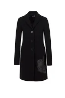 wełniany kabát Love Moschino 	čierna	