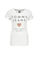 tričko tjw heart logo | slim fit Tommy Jeans 	biela	