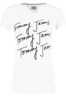 tričko clean | slim fit Tommy Jeans 	biela	