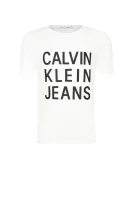 tričko logo | regular fit CALVIN KLEIN JEANS 	biela	