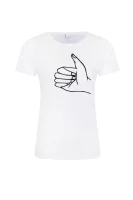 tričko temotive | regular fit BOSS ORANGE 	biela	