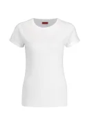 tričko denna | regular fit HUGO 	biela	