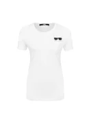 tričko ikonik choupette Karl Lagerfeld 	biela	